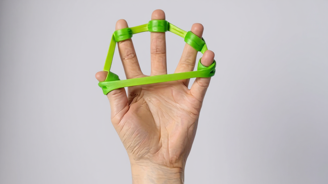 Trois amplificateurs de grip en silicone pour exercices doigts et poignets, entraînement de dextérité et renforcement portable des mains et doigts.