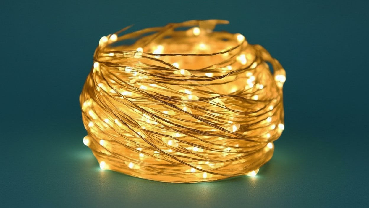 Guirlande lumineuse 50/100 LED, décoration chambre, fêtes, mariage ou Noël/Halloween, légère et durable, idéale ambiance et éclairage décoratif.