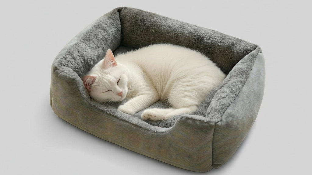 Lit en peluche confortable pour chats et petits chiens, quatre couleurs, canapé douillet, facile à utiliser, coussin doux, sans montage.