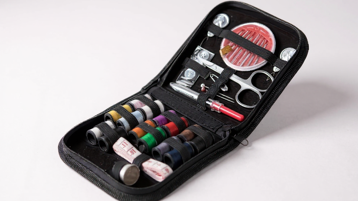 67pcs Complete Sewing Kit with Big Eye Steel Needles - Heavy-Duty Hand Sewing Travel Set, Needles &amp; Thread for Emergency Repairs, Crafting, Clothing Fixes - Portable Sewing Supplies for Adults, &amp; On-the-Go Mending