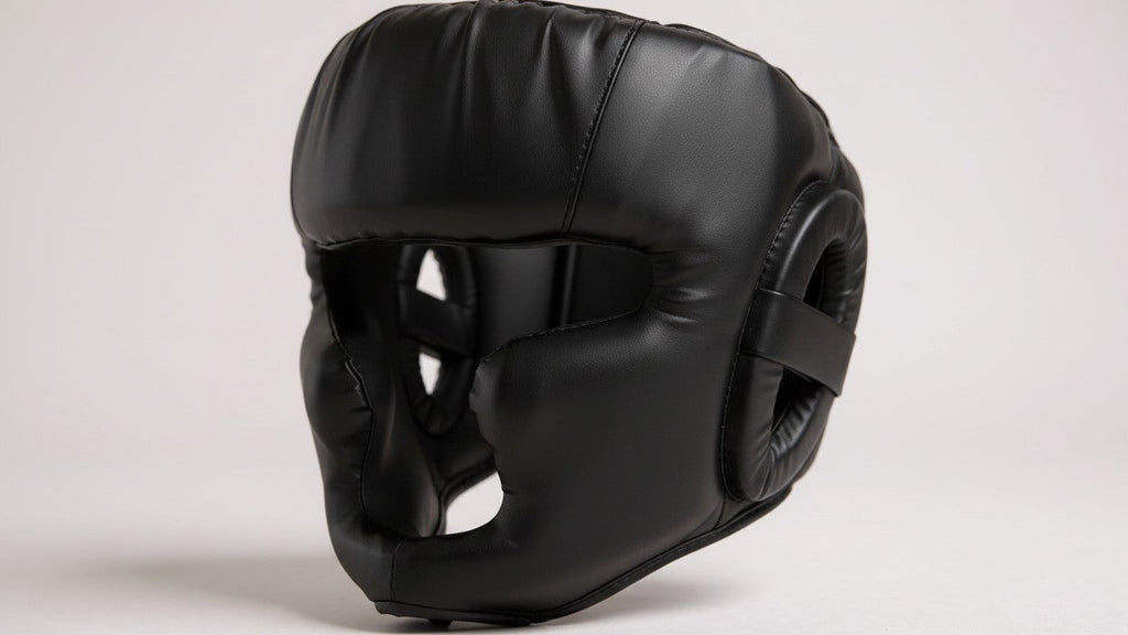 Casque de protection MMA et taekwondo avec aérations, conçu pour les combats de karaté, taekwondo et arts martiaux.