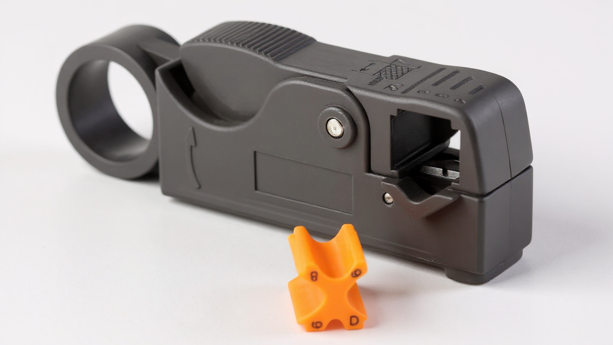 Automatic Wire Stripper Coaxial Cable Cutter Tool - High-Quality Multi-Functional Rotary Design with High-Impact Material, Ergonomic Handle &amp; Removable Cover for Precision Wire Stripping, No Assembly Required, Wire Stripping