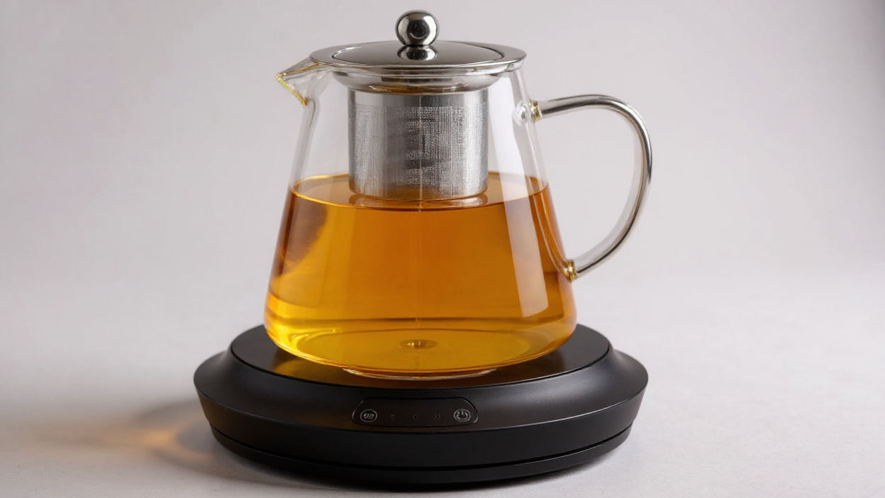 Premium Thick Glass Teapot with Stainless Steel Infuser - Heat-Resistant, Dishwasher Safe for Coffee, Blooming &amp; Loose Leaf Tea