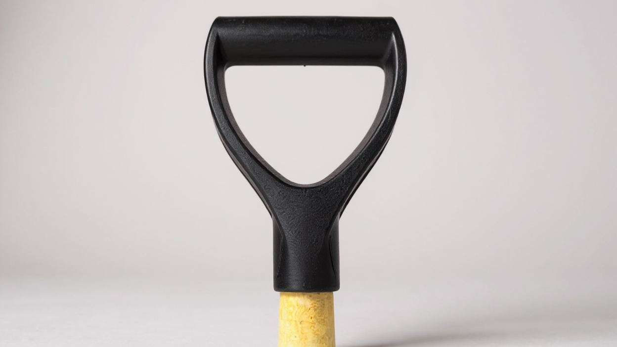 مقبض مجرفة بلاستيكي متين ومريح للغاية مع قبضة مريحة وتصميم منحني/مستقيم - متوافق مع المجرفة والمجرفة وملحقات جزازة العشب - مثالي لإزالة الثلوج والبستنة وتنسيق الحدائق وحفر التربة