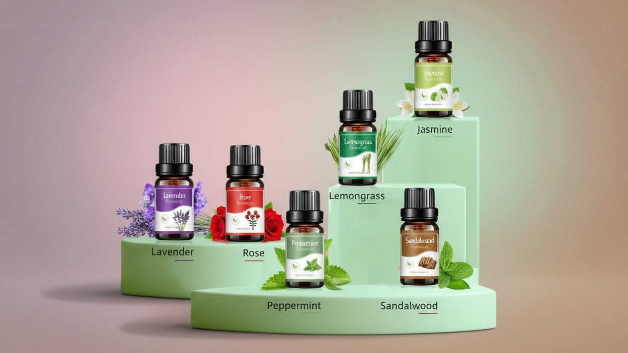 Huile essentielle 10 ml multi-arômes Lavande, citron, océan, rose, parfum durable, idéale pour diffuseur, humidificateur, voiture, bougies, maison ou hôtel.