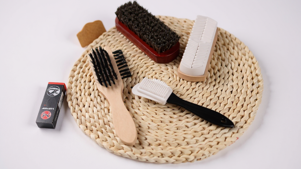 7pcs Variety Shoe Brush Kit - Double-Sided Shoe Polish Applicator &amp; Horse Hair Brushes for Polishing - Nubuck &amp; Suede Brush for Shoes, Soft Leather Cleaning with Microfiber Cloth