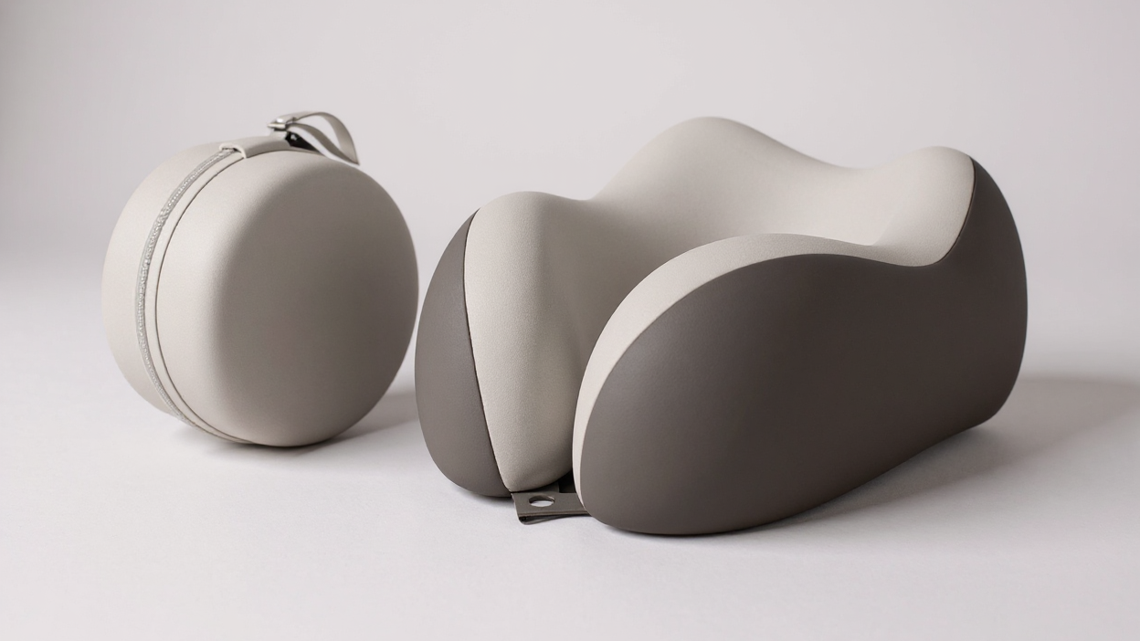 Portable Neck Pillow for Travel &amp;amp; Home Use – Ergonomic Cervical Support, Compact &amp;amp; Easy Storage, Comfortable Sleep, Ideal for Desk, Car, &amp;amp; Long Flights, Slow Rebound, Machine Washable Cover, Lightweight And Portable Travel