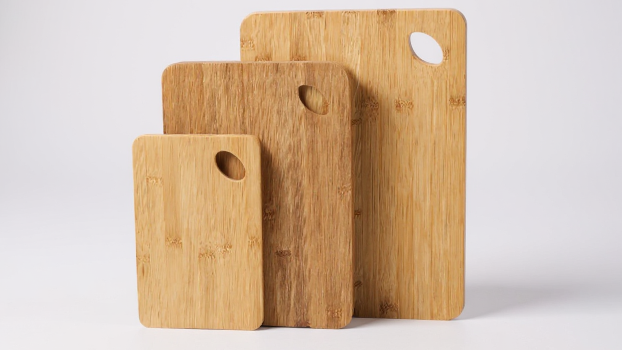 1pc Gold 3pcs Wooden Cutting Board Chopping Board Charcuterie Board for Kitchen Meat, Cheese, Bread, Vegetables And Fruits, Kitchen Utensils, Home Dormitory Cutting Board