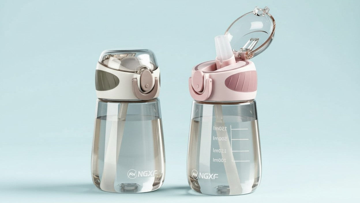 Leak-Proof Portable Water Bottle - Cute, Compact Design for Men &amp; Women, PVC-Free Plastic, Ideal for Outdoor Activities &amp; Travel