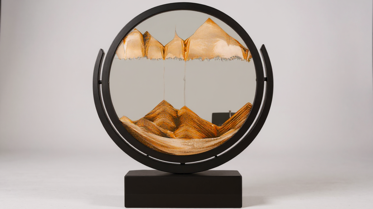 Art de sable en verre, peinture 3D dynamique autoportante, décor maison et bureau, thème ange, idéal fêtes, sans électricité.