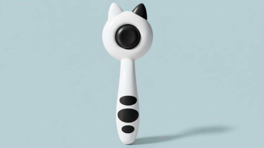 1pc Self-Cleaning Cat Comb with Effortless Floating Hair Removal - Cute, Non-Toxic, Quick-Grip design for Long/Short Hair Cats - Ideal Christmas &amp; Independence Day Gift for Pet Owners - Reduces Shedding &amp; Matts Prevention, Ca