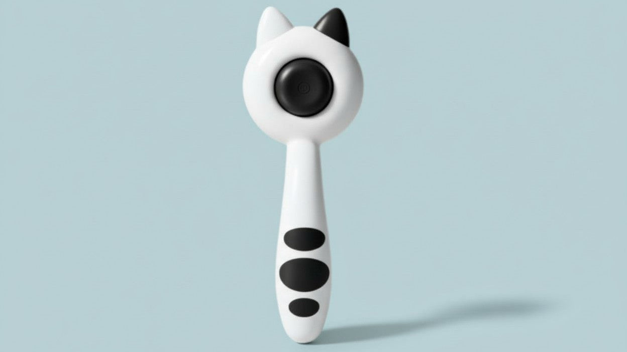 1pc Self-Cleaning Cat Comb with Effortless Floating Hair Removal - Cute, Non-Toxic, Quick-Grip design for Long/Short Hair Cats - Ideal Christmas &amp; Independence Day Gift for Pet Owners - Reduces Shedding &amp; Matts Prevention, Ca