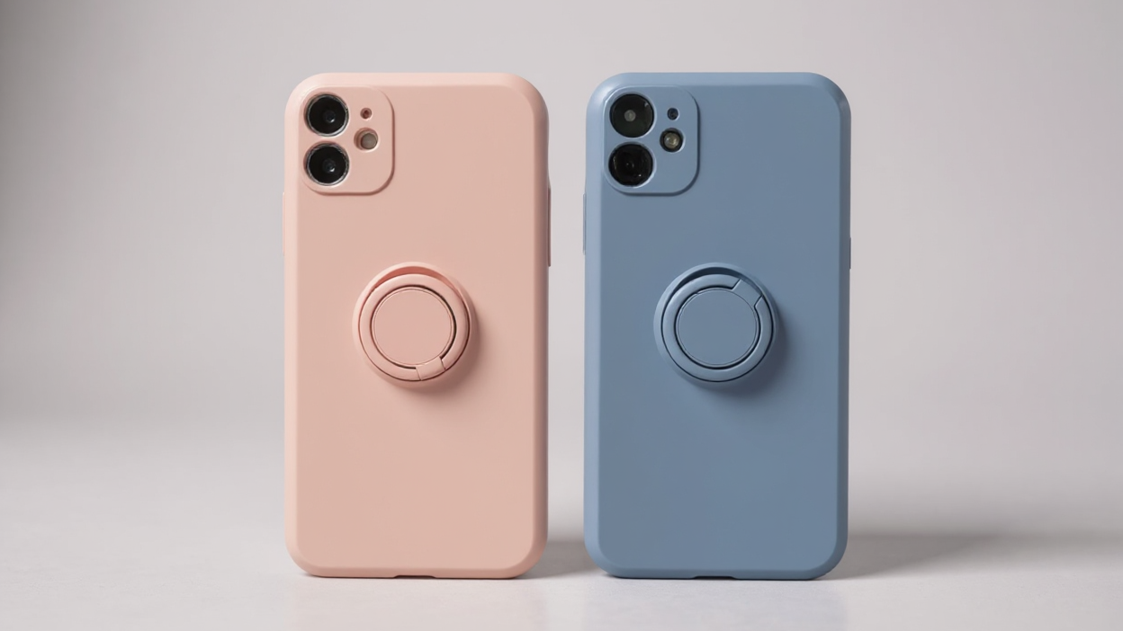 Coque liquide premium pour Samsung, antichoc, avec anneau magnétique intégré, offrant protection renforcée et support pratique pour une utilisation mains libres.