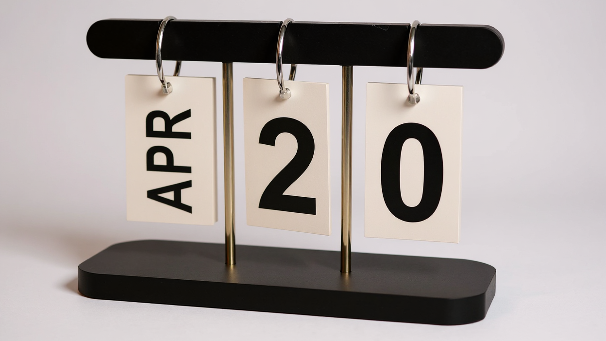 Calendrier à bascule nordique minimaliste, décoratif et créatif, idéal pour bureau, salon, salle à manger ou table de café, design élégant et moderne.