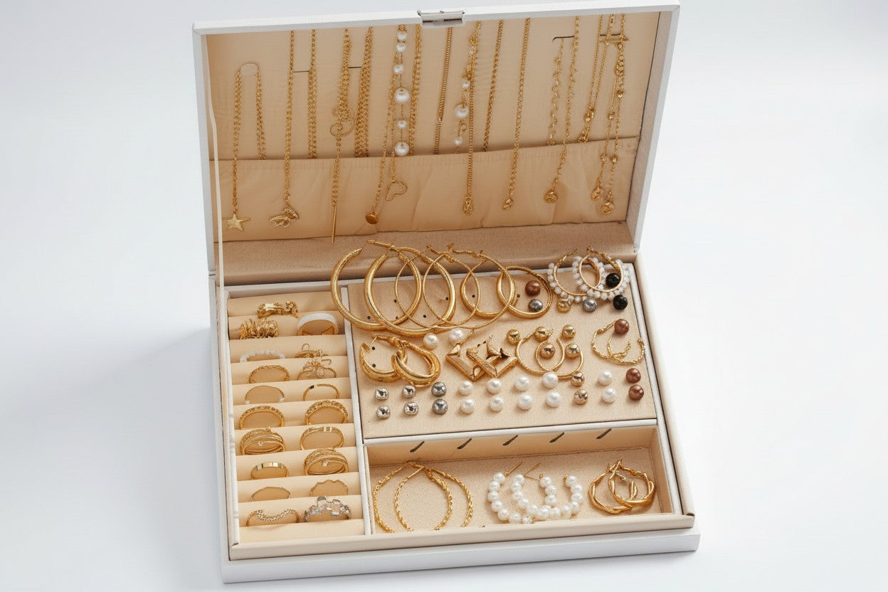 86pcs Set Fashion Jewelry, Vintage Boho Style, Imitation Pearl &amp; Zinc Alloy, Multi-Piece Set for Daily &amp; Party Wear, Halloween Theme, All-Season Versatile Accessories (No Box)