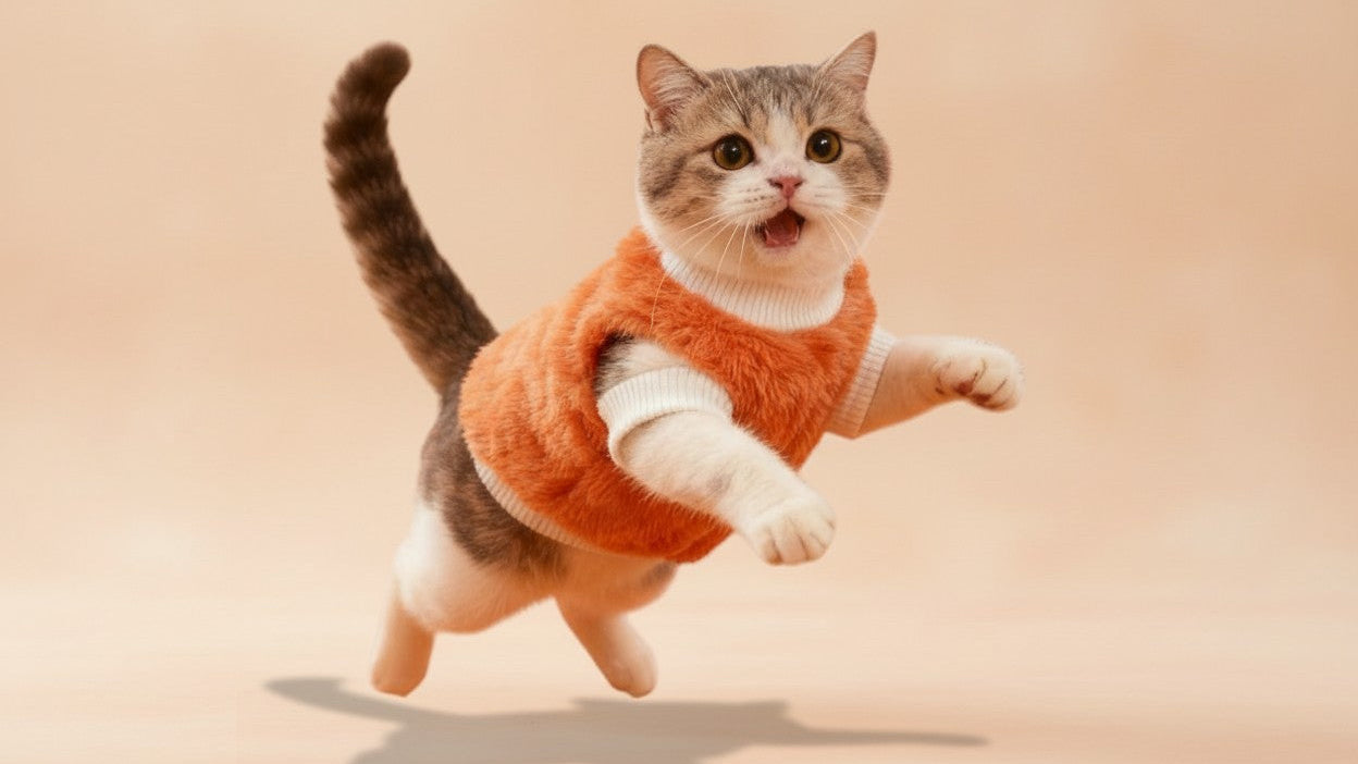 1pc Cozy Plush Sweater Jacket for Small &amp; Medium Cats - Soft Warm Winter Clothes with Tabby/Tortoiseshell Patterns (Pink/Orange/Blue) - Hand Washable All-Season Pet Sweaters, Perfect Christmas Gift for Kittens &amp; Cats