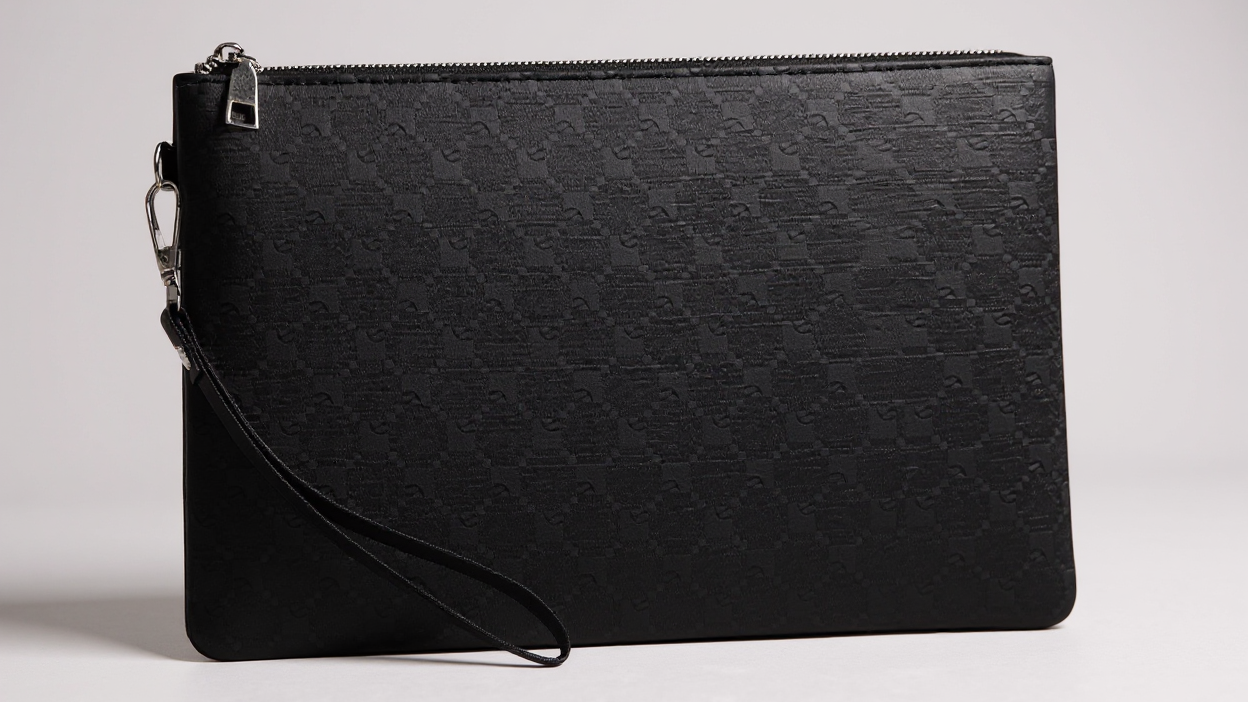 Men's Large -like Wallet with Zipper Closure &amp; Wrist Strap - Formal Business, Spacious Interior Organizer for Cash, Cards, Coins - Minimalist Professional Handbag for Men, Everyday &amp; Formal Events, Secure Storage, Modern Acce