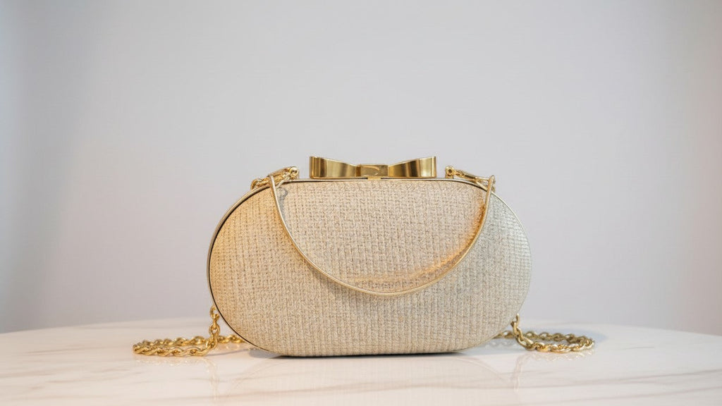 Sac à main élégant en sequins, style luxe discret, pochette de soirée avec chaîne, adapté toutes saisons, idéal banquet, rendez-vous et cadeau raffiné.