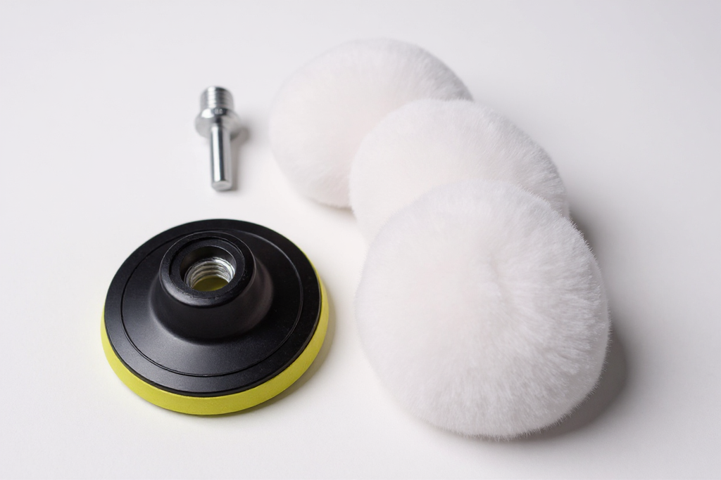 5pcs Set, 7.62 cm Car Polishing Pad Set with Wool Polishing Wheel, Polyester Material, Drill Polishing Disc Kit for Car Paint Waxing Care, Automotive Polishing Care, Polishing Wheel Kit, Functional Polish Setup, Multi-Disc C