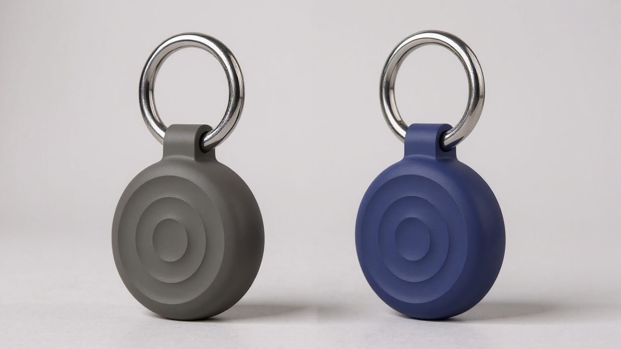 4pcs Silicone Keychain Holders for Apple AirTag, Durable &amp; Waterproof - Perfect for Protecting Valuables like Keys, Luggage, Cameras, and More - Available in Black, Gray, White, Blue, Purple, Red, Pink, Green, and Light Blue,