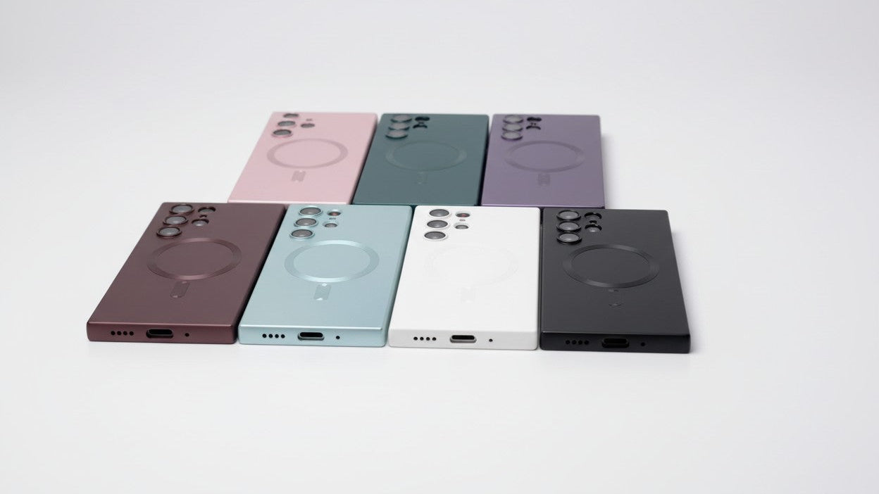 Coque transparente plaquée compatible charge magnétique sans fil, antichoc, pour Samsung Galaxy S20 à S23, offrant protection et style épuré.