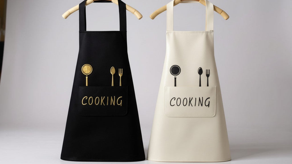 Tablier en Polyester (1 pc) : Style simple et moderne, idéal cuisine et maison, parfait comme cadeau Noël, Halloween, Pâques ou Thanksgiving.