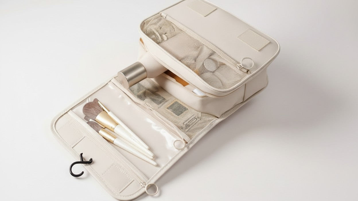 Large Capacity Travel Toiletry Organizer Bag - Heavy-Duty Twill Fabric Makeup Case with Hanging Hook, Zipper Closure, Spacious Interior for Women/Men, Gym, Business Trips - Lightweight &amp; Fade-Resistant Cosmetic Organizer, You