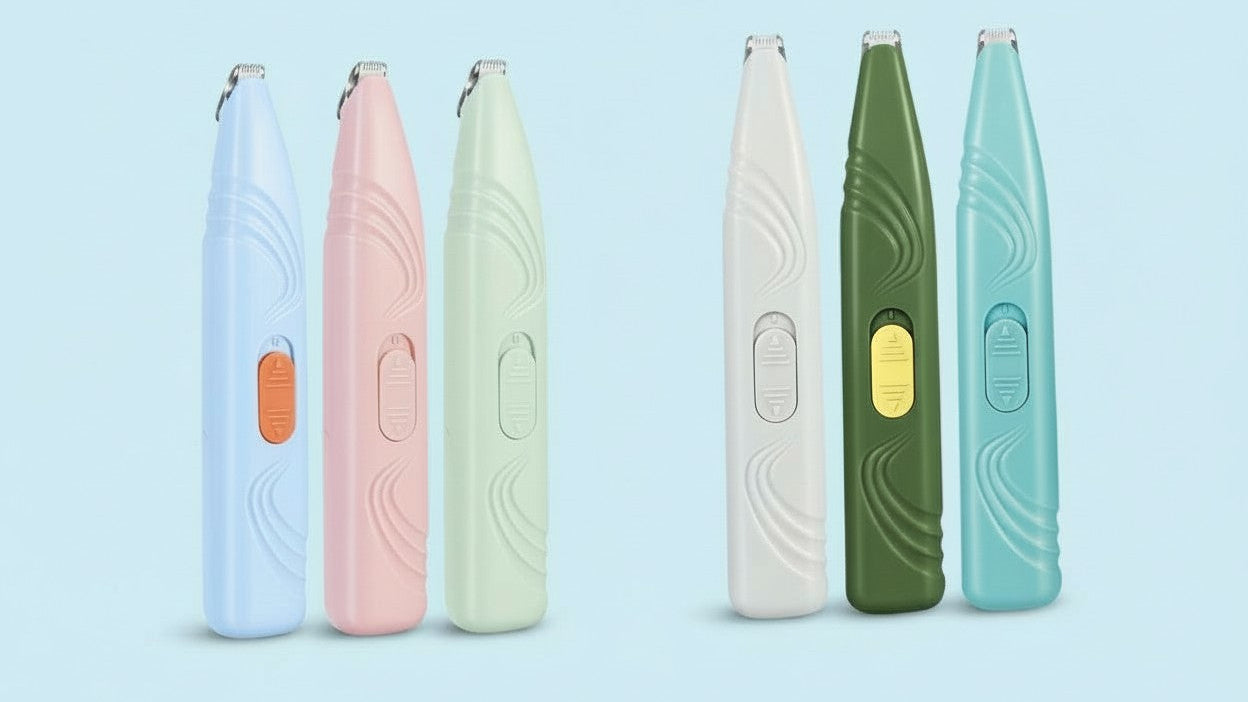 Tondeuse sans fil pour chiens et chats, faible bruit. Utilisation sèche/humide, idéale pour petites races, coupe sans douleur des pattes et du visage.