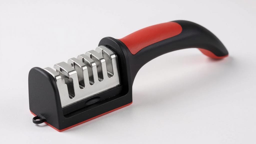 Aiguiseur de Couteaux Professionnel 4 Étapes : Pierre tungstène, diamant et céramique, affûtage précis et rapide, idéal pour tous couteaux de cuisine.