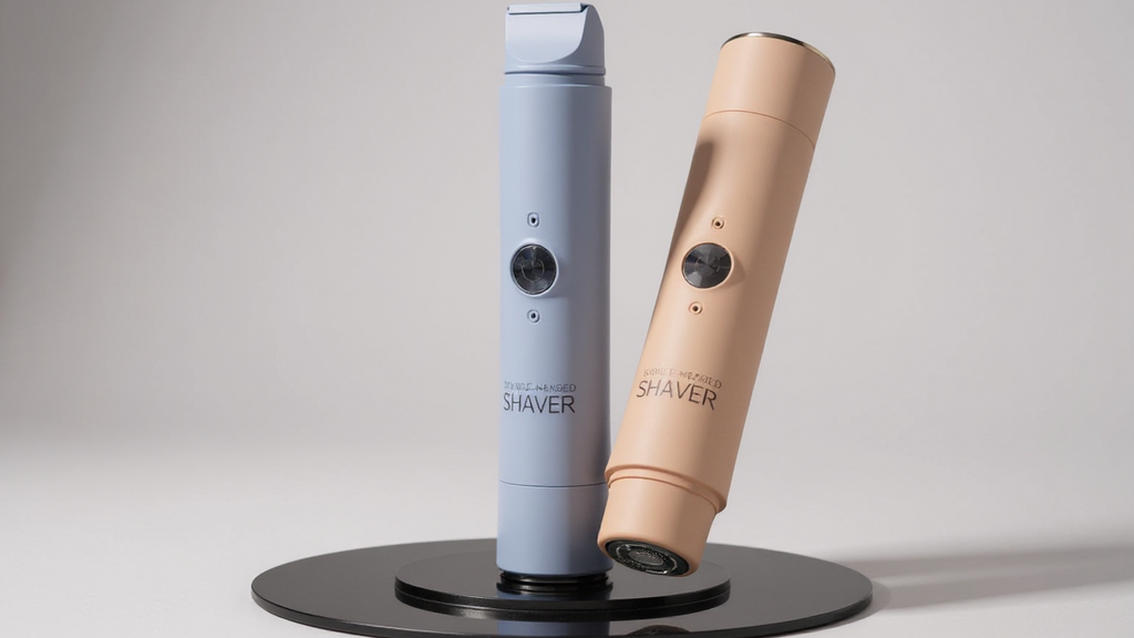 Rasoir électrique sans fil 2 en 1, rechargeable, double tête, pour corps et visage, bikini, aisselles, jambes et bras, humide ou sec.