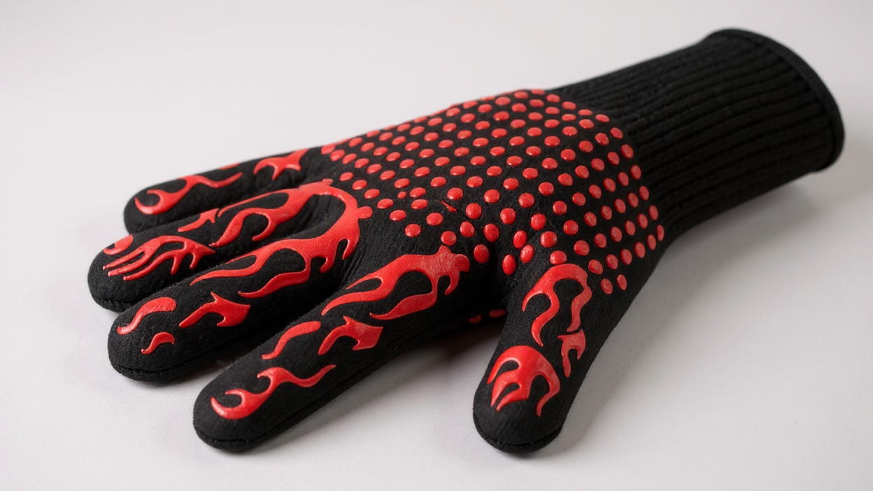 Gants de cuisine résistants à la chaleur : isolation four, protection anti-coupure, silicone antidérapant pour BBQ et cuisson. Vendu à l’unité.